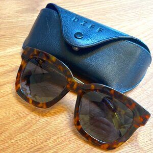 DIFF tortoise polarized sunglasses